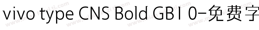 vivo type CNS Bold GB1 0字体转换